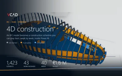 4D Construction from an IFC file with Vcad
