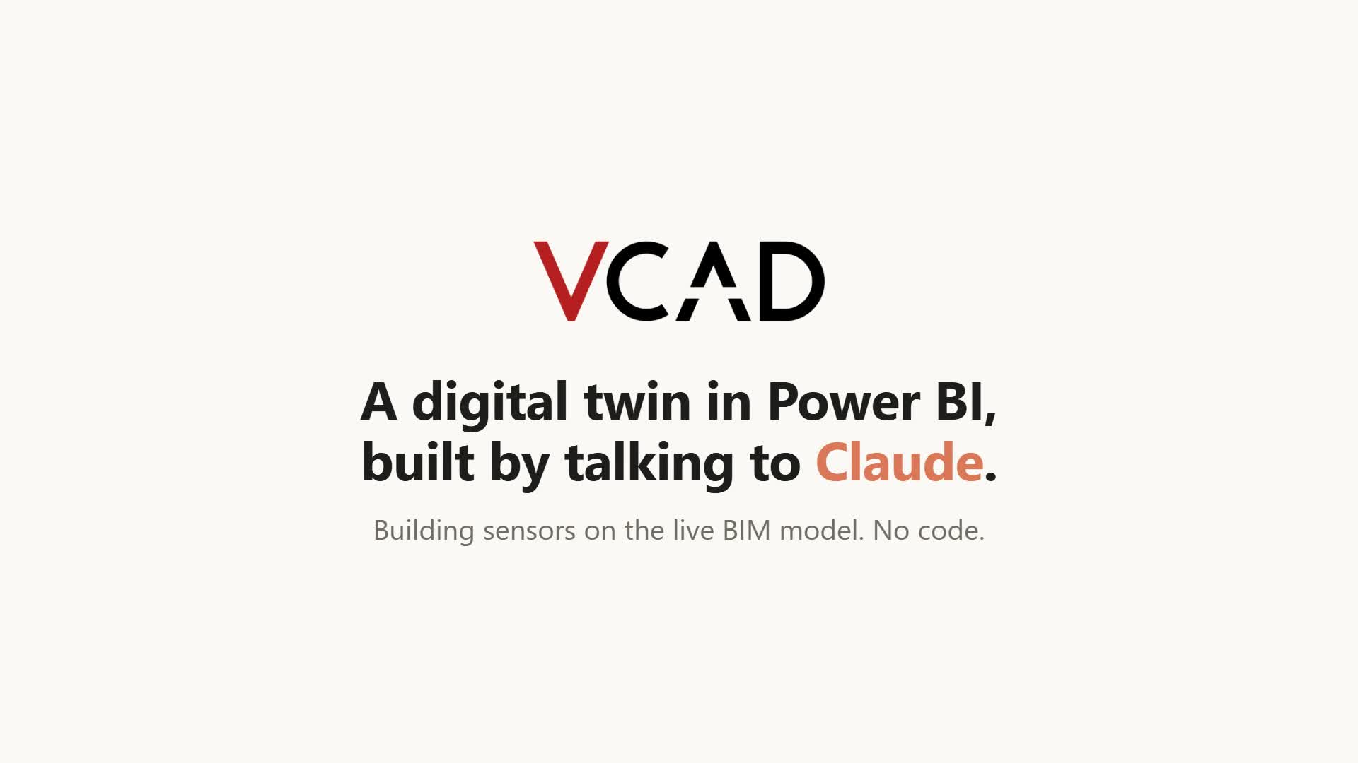 Digital twin in Power BI built with an AI assistant and Vcad